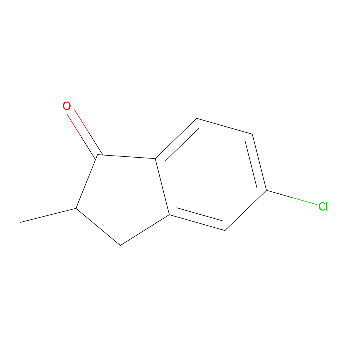 5-Chloro-2-methyl-2,3-dihydro-1H-inden-1-one molecular structure, CAS 64220-40-2
