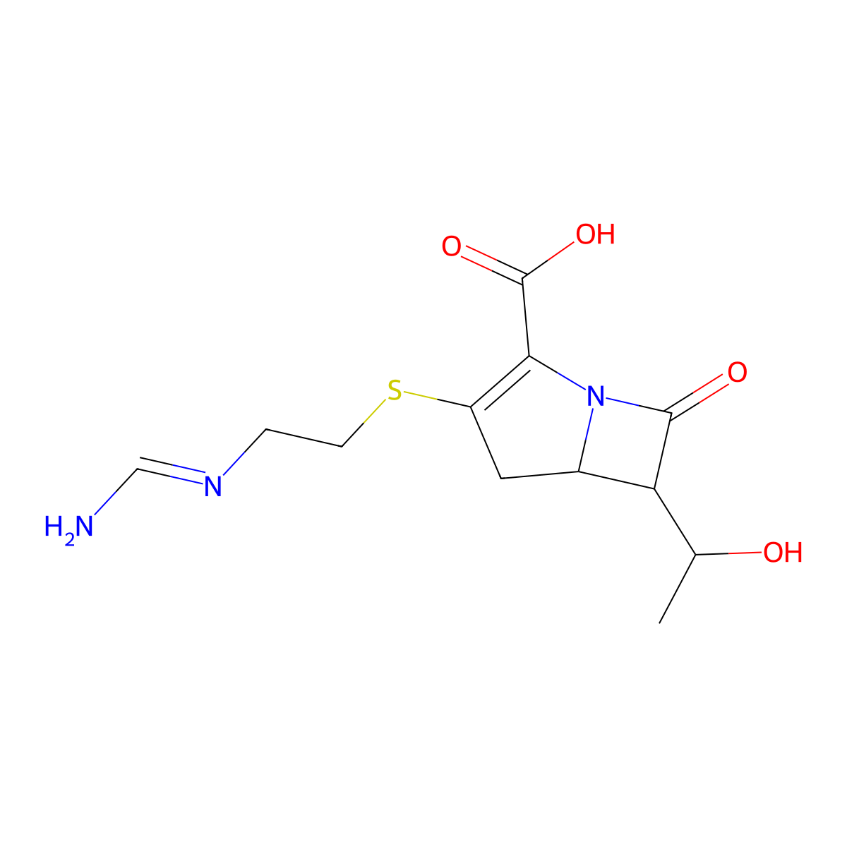 Imipenem molecular structure, CAS 64221-86-9
