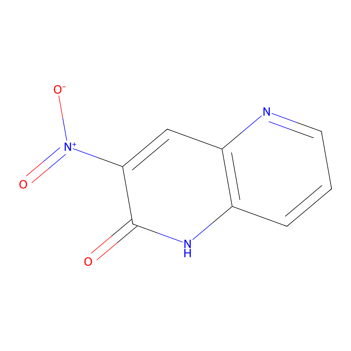 3-Nitro-1,5-naphthyridin-2(1H)-one molecular structure, CAS 64222-33-9