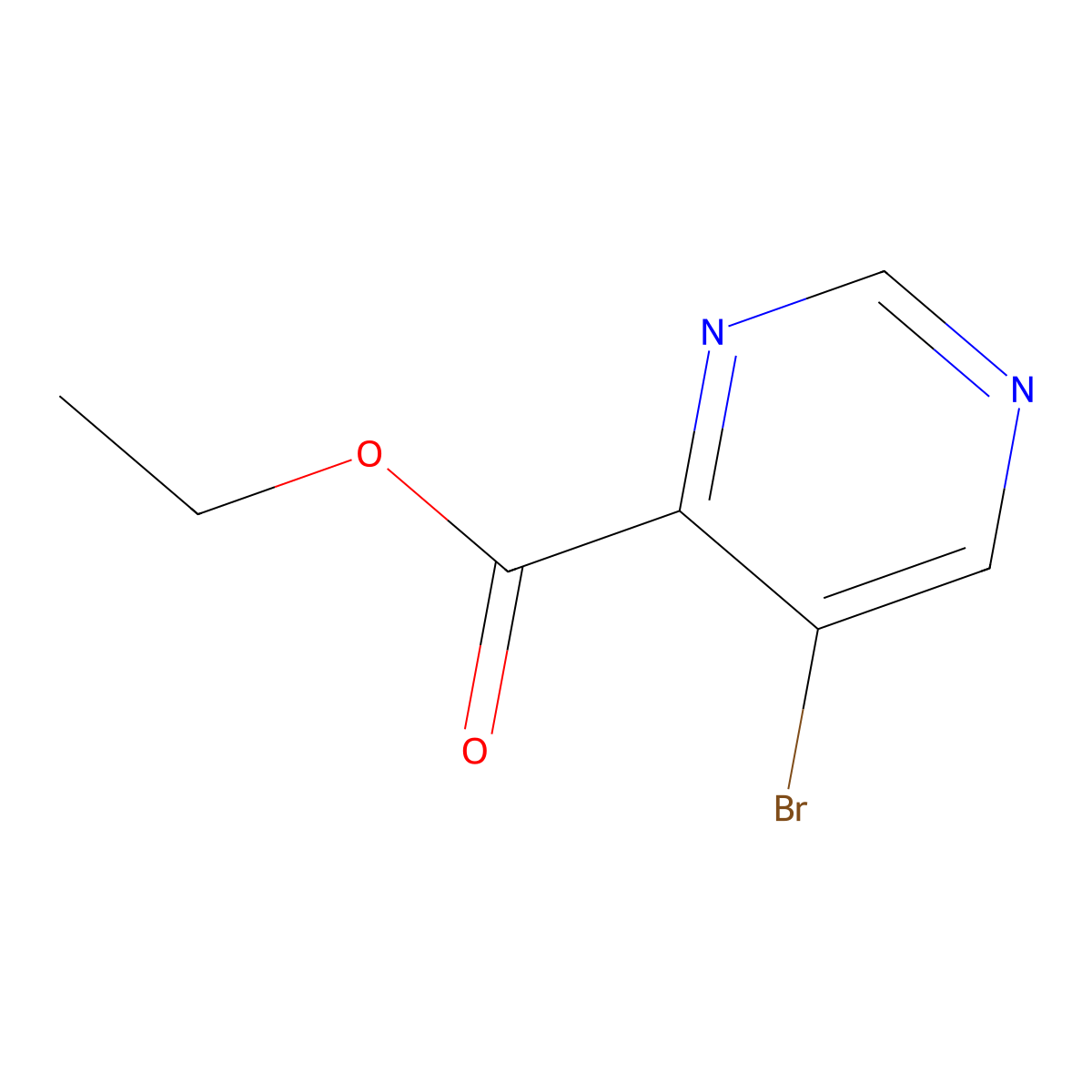 Ethyl 5-bromopyrimidine-4-carboxylate molecular structure, CAS 64224-59-5