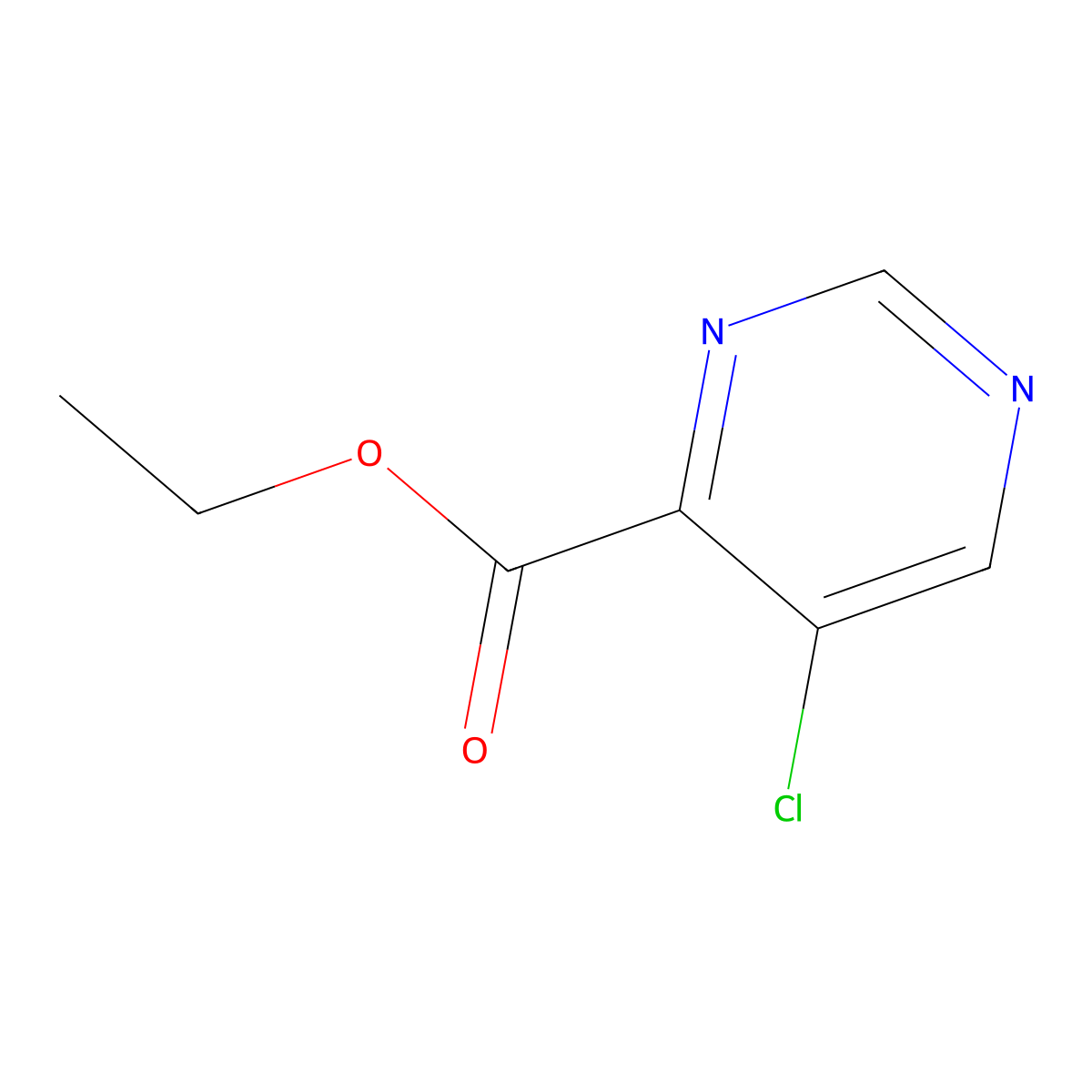 Ethyl 5-chloropyrimidine-4-carboxylate molecular structure, CAS 64224-64-2