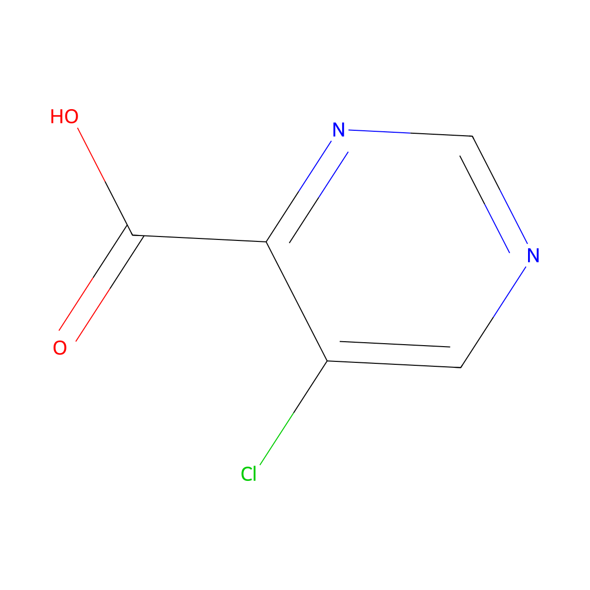 5-Chloropyrimidine-4-carboxylic acid molecular structure, CAS 64224-65-3