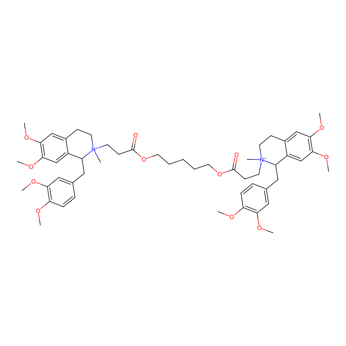 Atracurium molecular structure, CAS 64228-79-1