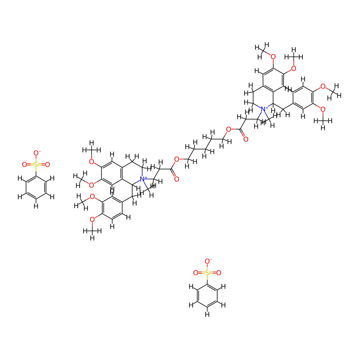 Atracurium Besylate molecular structure, CAS 64228-81-5