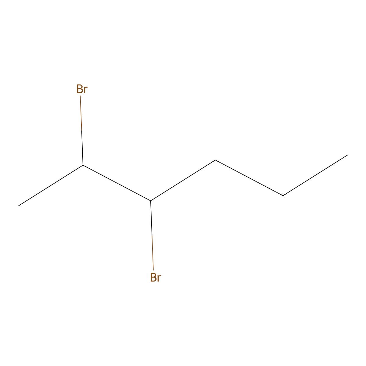 2,3-Dibromohexane molecular structure, CAS 6423-02-5