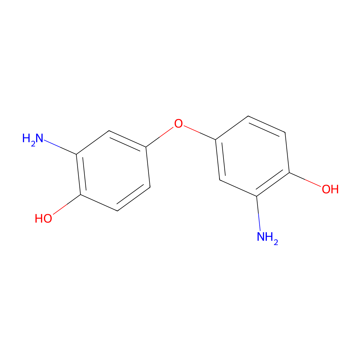 2-Amino-4-(3-amino-4-hydroxyphenoxy)phenol molecular structure, CAS 6423-17-2