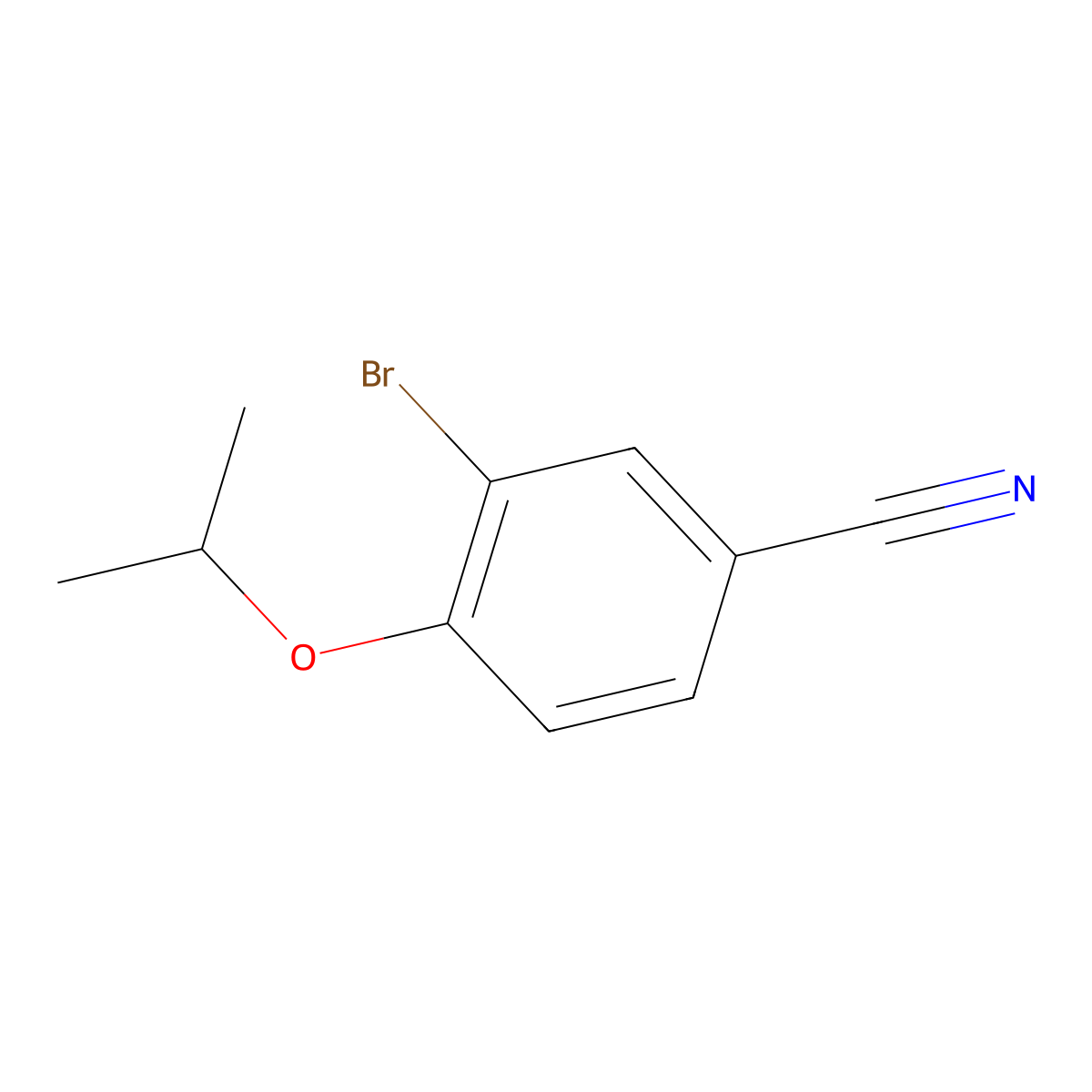3-Bromo-4-isopropoxybenzonitrile molecular structure, CAS 6423-74-1