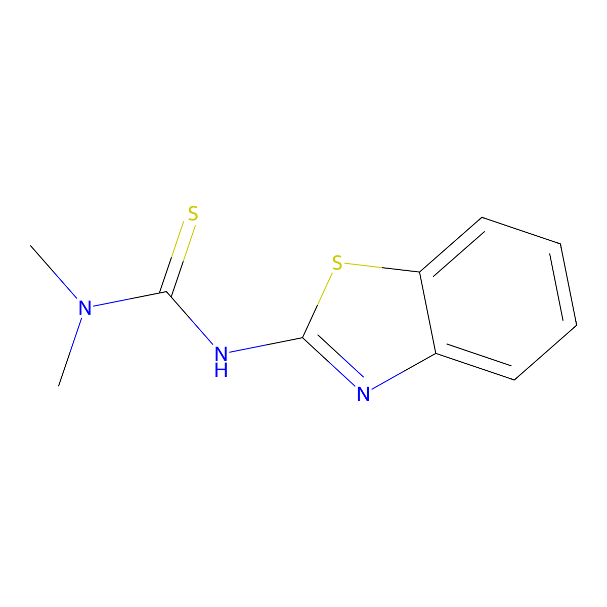 3-(1,3-Benzothiazol-2-yl)-1,1-dimethylthiourea molecular structure, CAS 6423-79-6