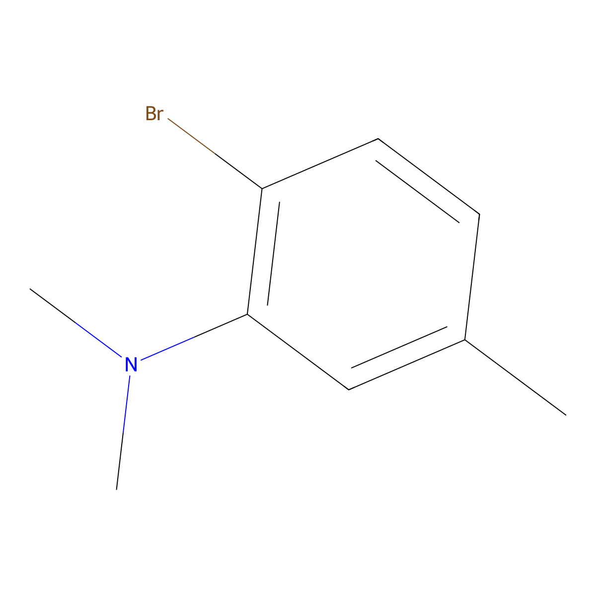 2-Bromo-N,N,5-trimethylaniline molecular structure, CAS 64230-10-0