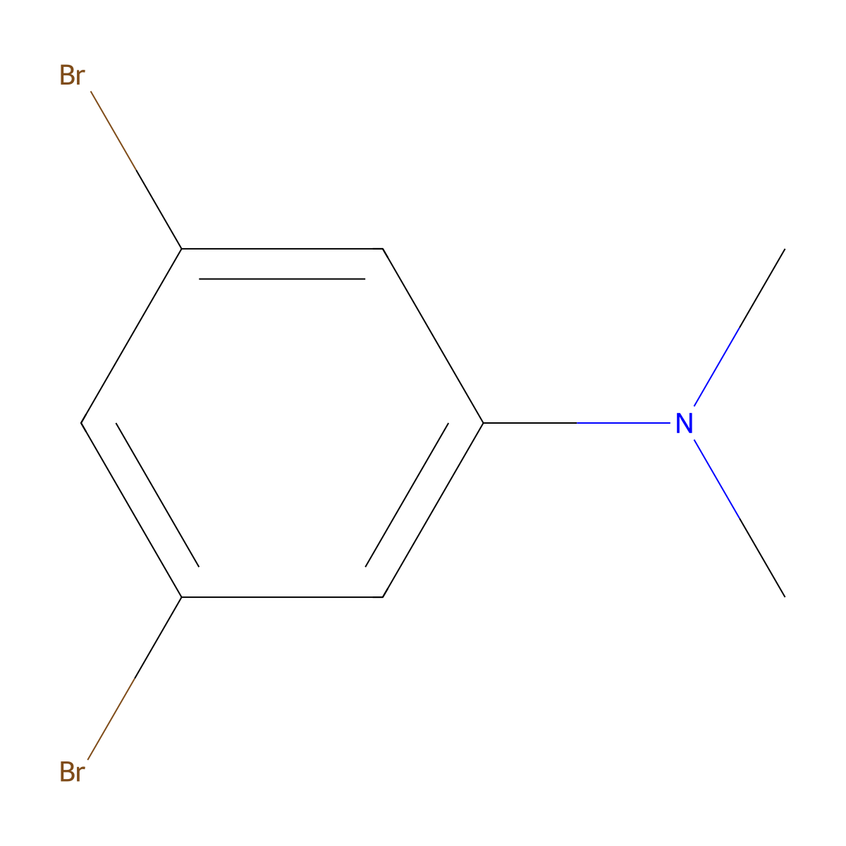 3,5-Dibromo-N,N-dimethylaniline molecular structure, CAS 64230-29-1