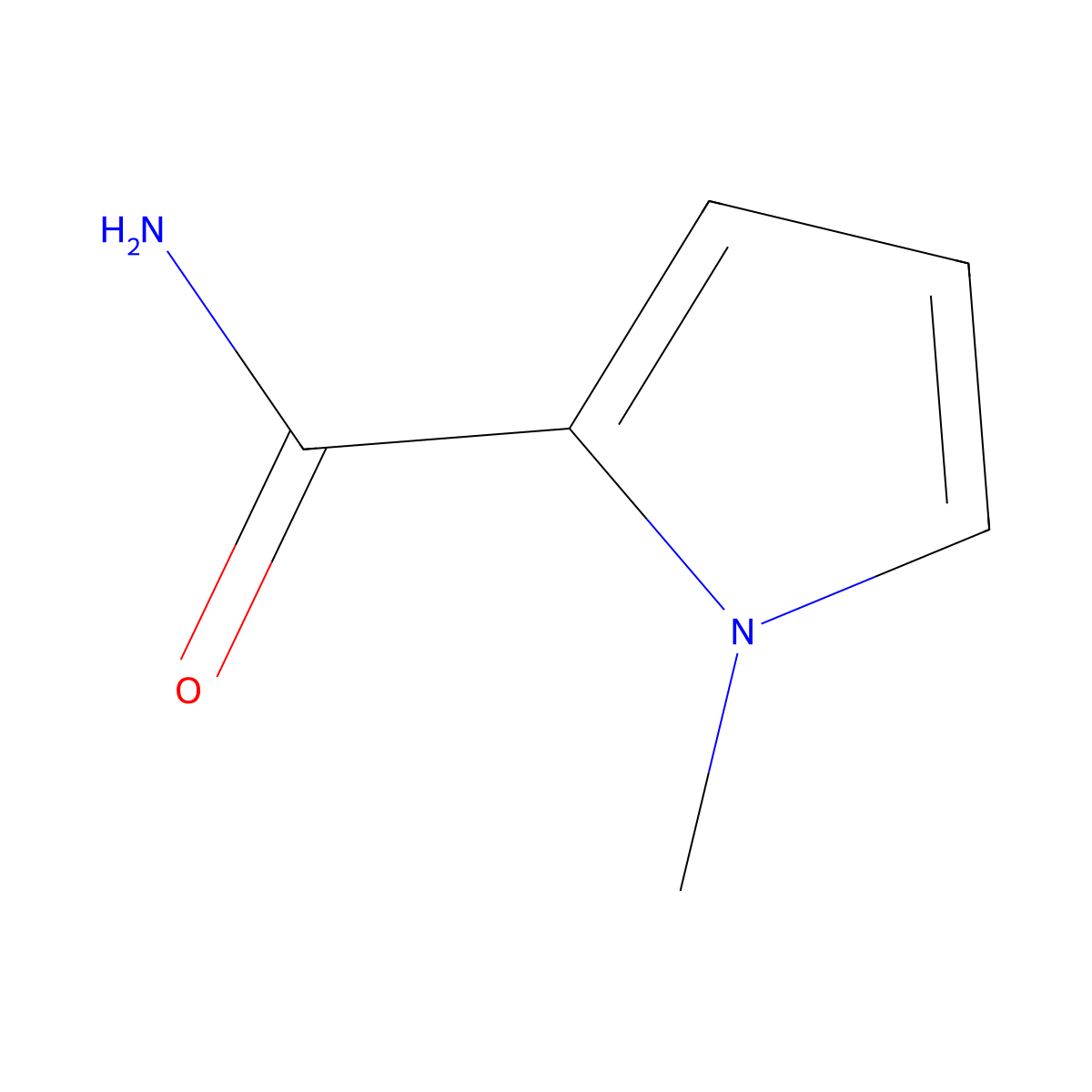 1-Methylpyrrole-2-carboxamide molecular structure, CAS 64230-41-7
