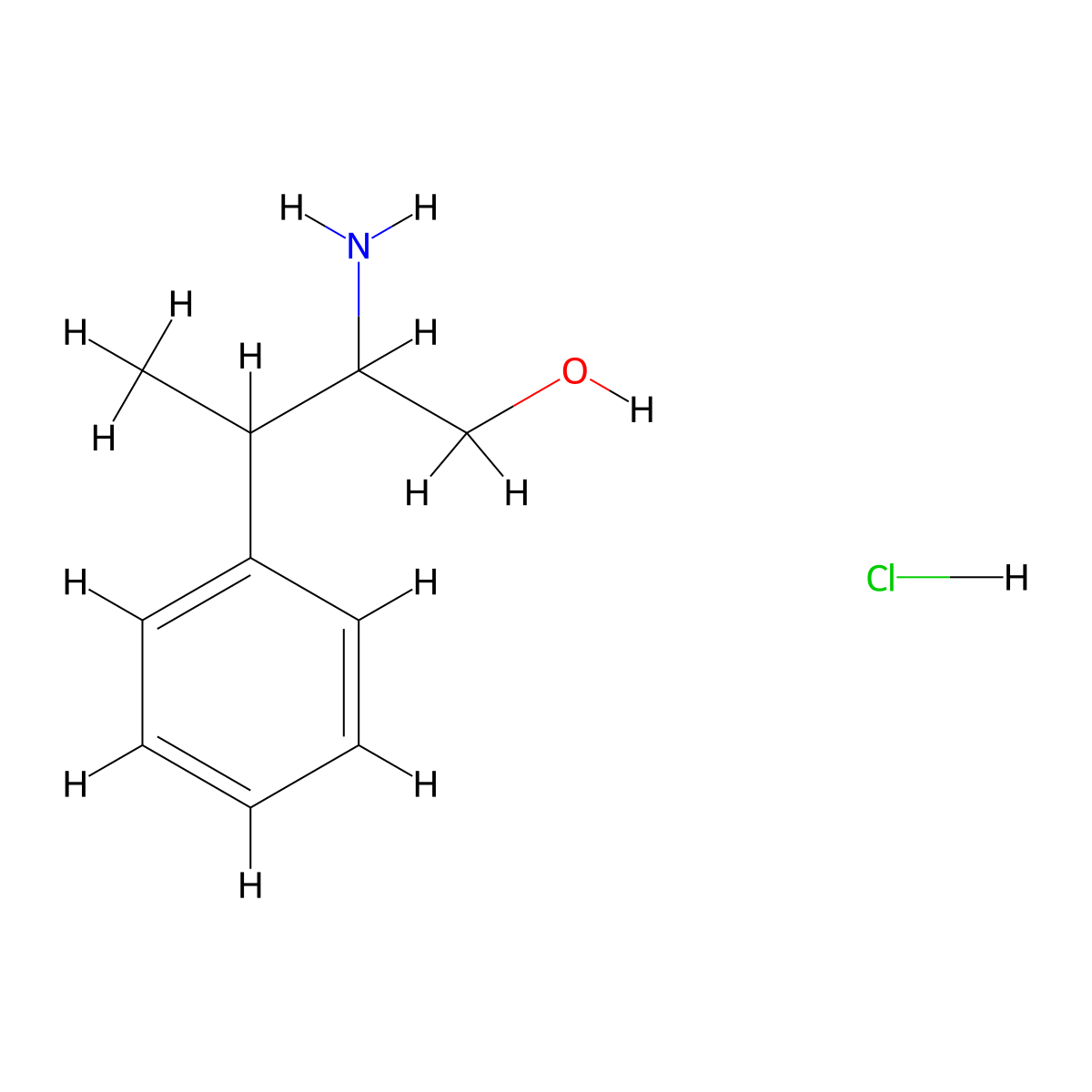 2-Amino-3-phenylbutan-1-ol hydrochloride molecular structure, CAS 64230-68-8