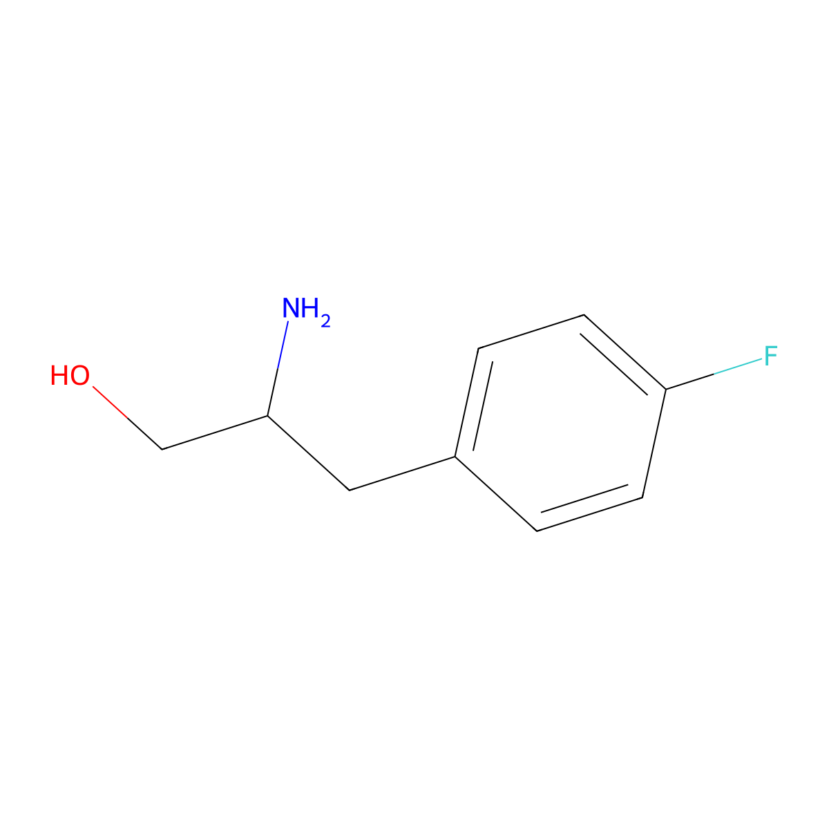 2-Amino-3-(4-fluorophenyl)propan-1-ol molecular structure, CAS 64230-78-0