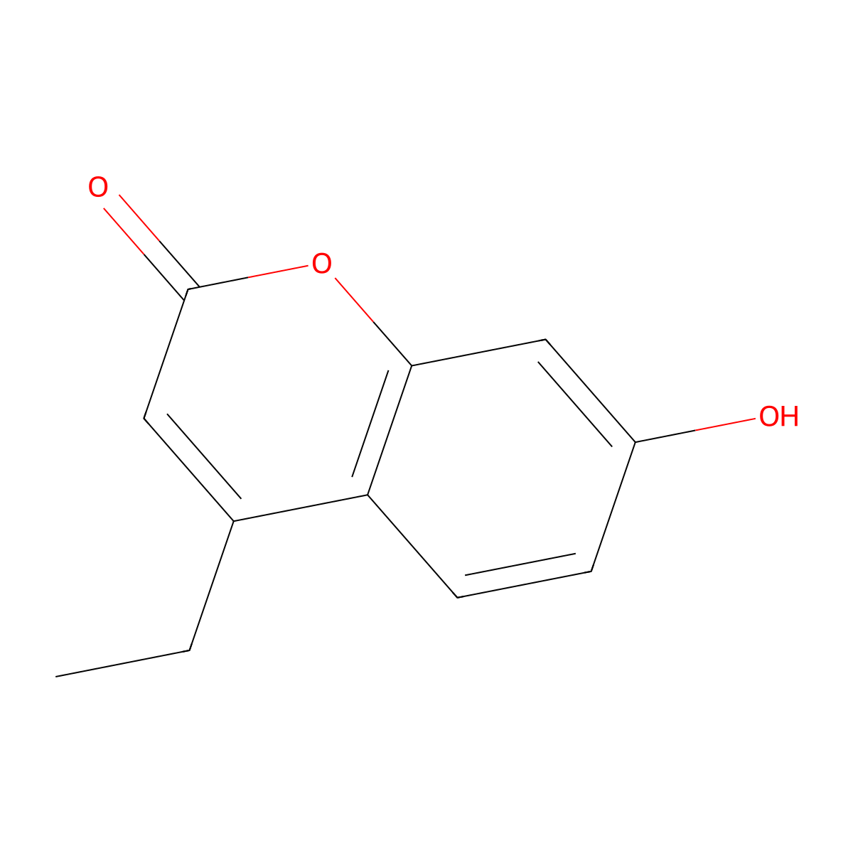 4-ethyl-7-hydroxy-2H-chromen-2-one molecular structure, CAS 64231-10-3