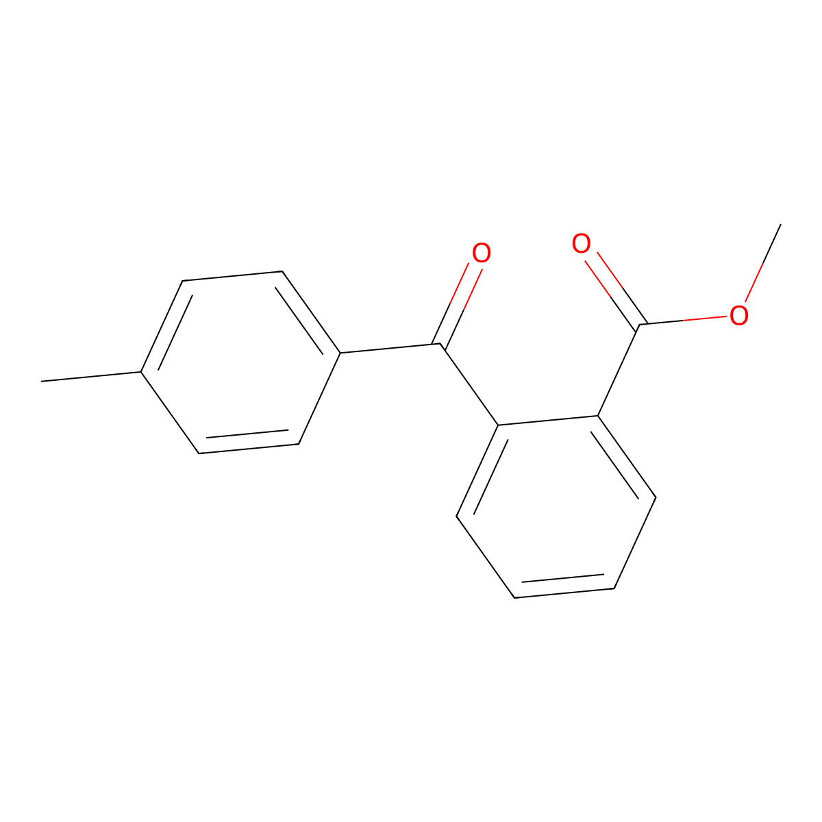 Benzoic acid, 2-(4-methylbenzoyl)-, methyl ester molecular structure, CAS 6424-25-5