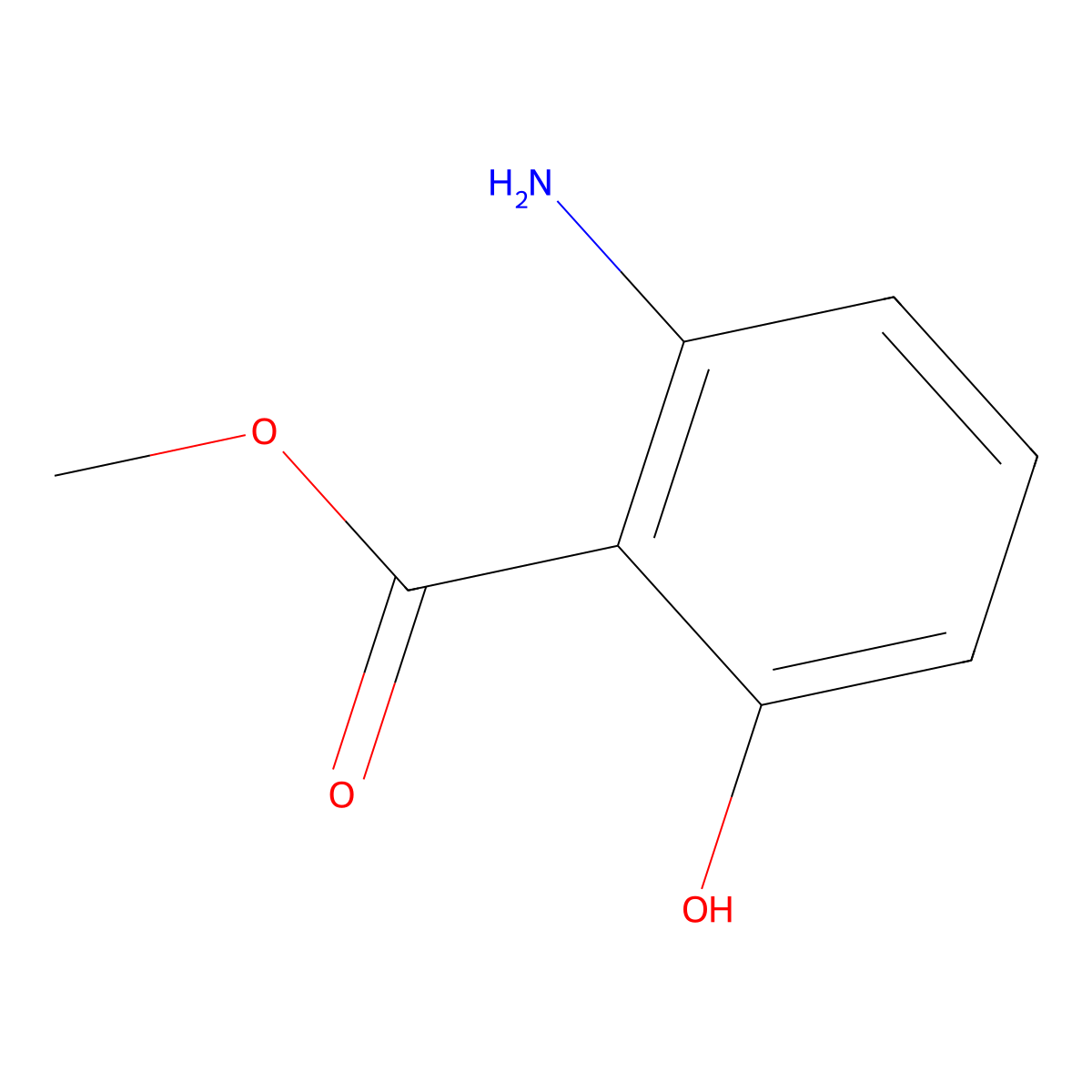 Methyl 2-amino-6-hydroxybenzoate molecular structure, CAS 64241-01-6