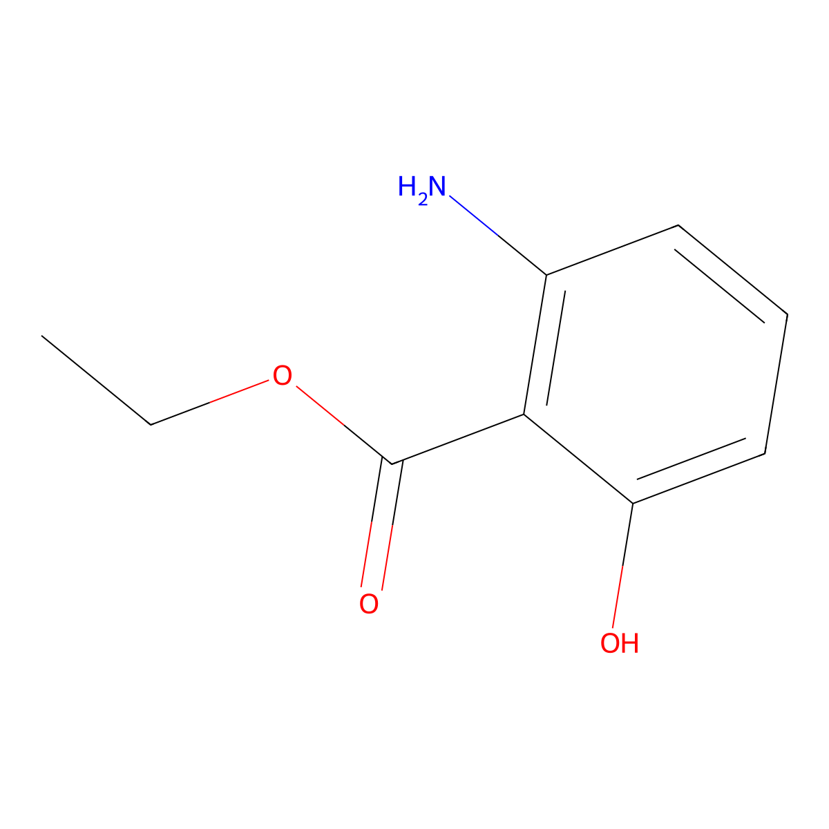 Ethyl 2-amino-6-hydroxybenzoate molecular structure, CAS 64241-02-7