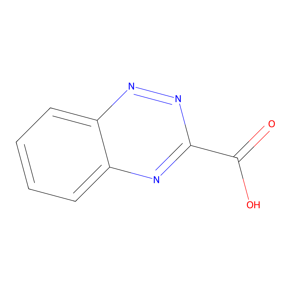 1,2,4-Benzotriazine-3-carboxylic acid molecular structure, CAS 64241-51-6