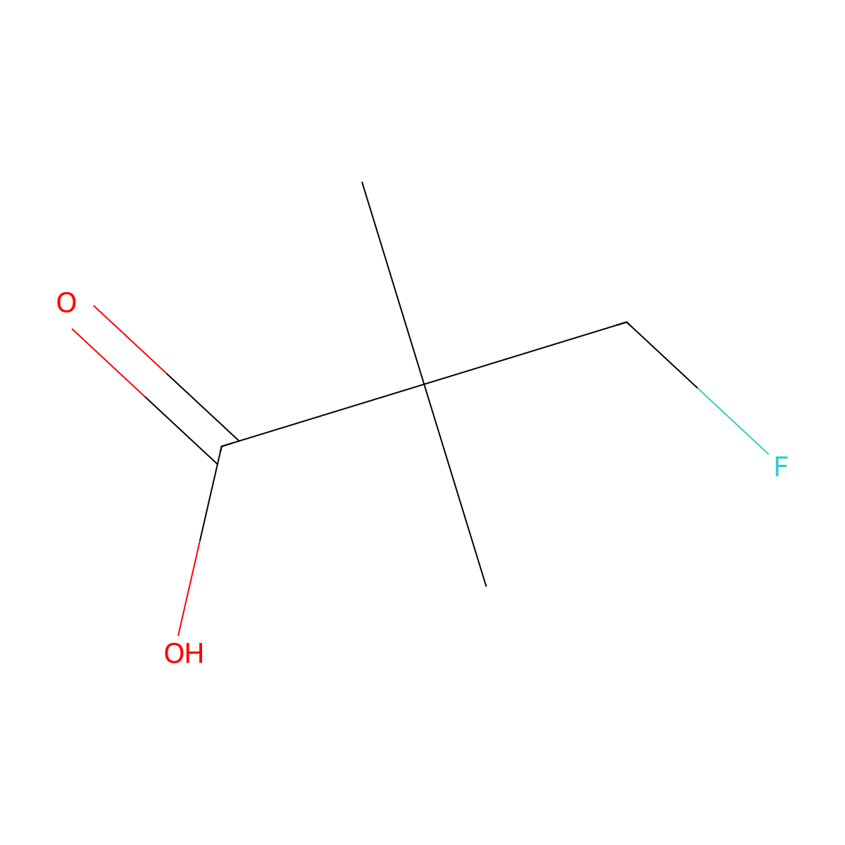3-Fluoro-2,2-dimethylpropanoic acid molecular structure, CAS 64241-77-6