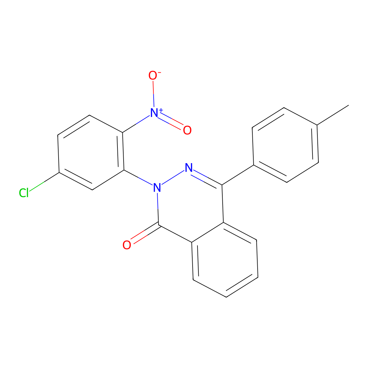 2-(5-Chloro-2-nitrophenyl)-4-(4-methylphenyl)phthalazin-1-one molecular structure, CAS 642429-76-3