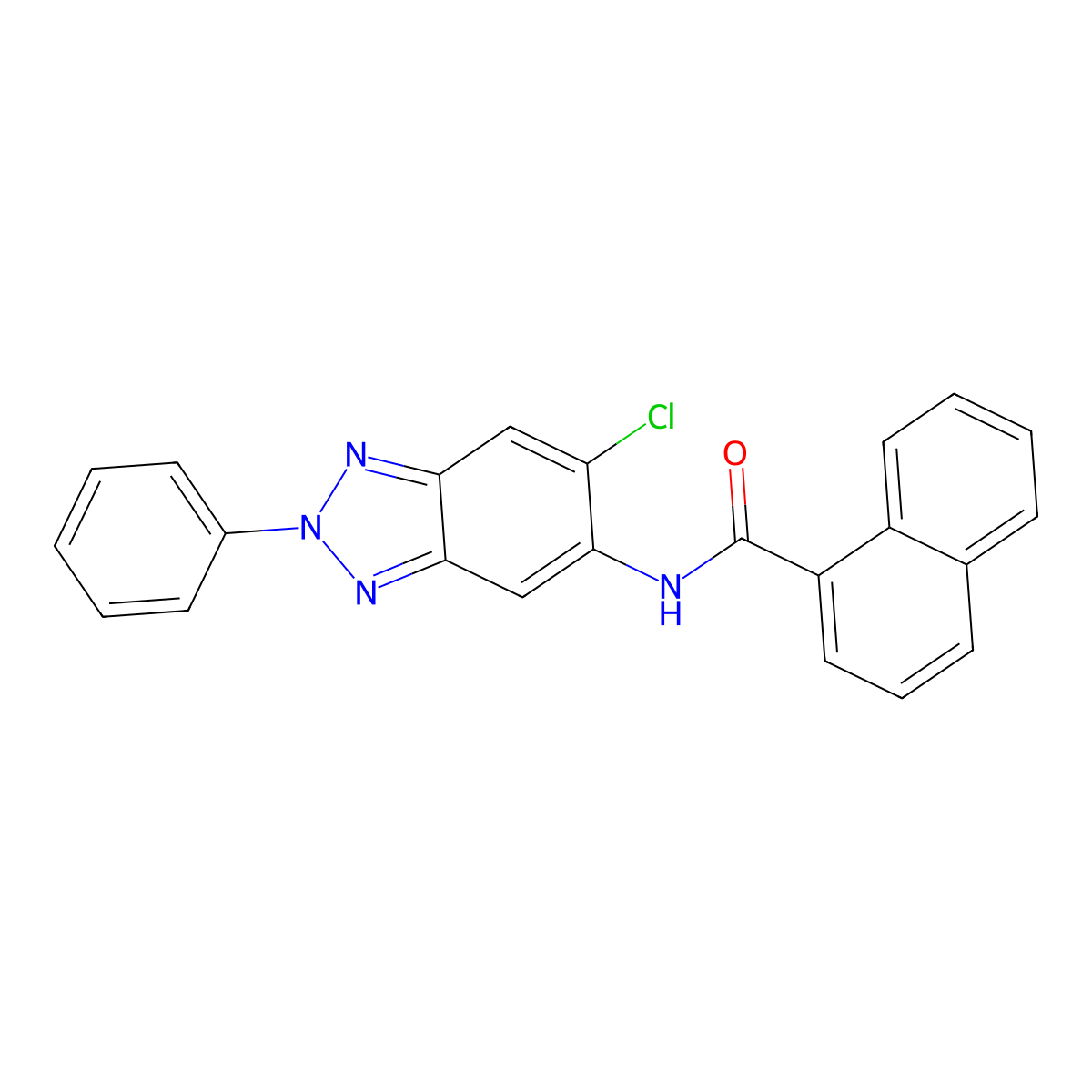 N-(6-chloro-2-phenyl-2H-1,2,3-benzotriazol-5-yl)-1-naphthamide molecular structure, CAS 642429-95-6