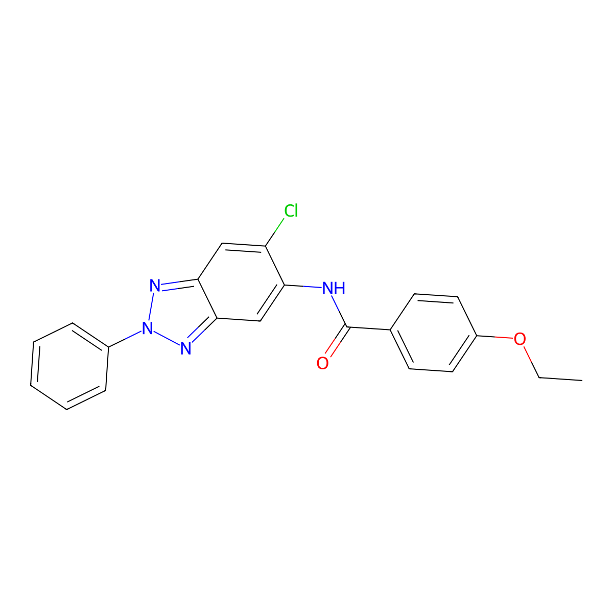 N-(6-chloro-2-phenyl-2H-1,2,3-benzotriazol-5-yl)-4-ethoxybenzamide molecular structure, CAS 642430-31-7