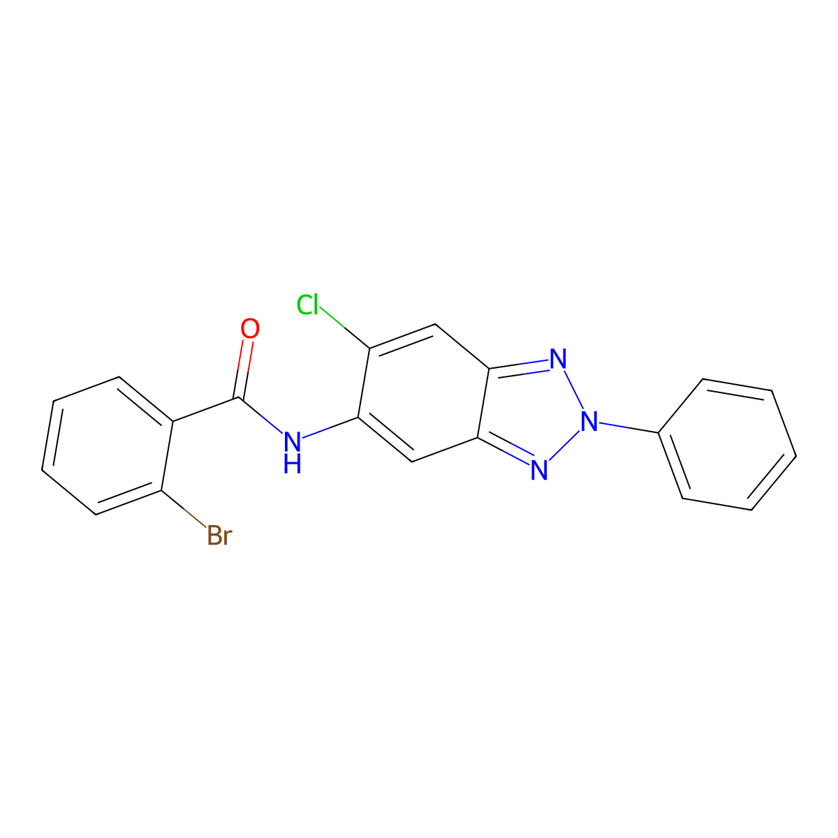 2-bromo-N-(6-chloro-2-phenyl-2H-1,2,3-benzotriazol-5-yl)benzamide molecular structure, CAS 642430-69-1