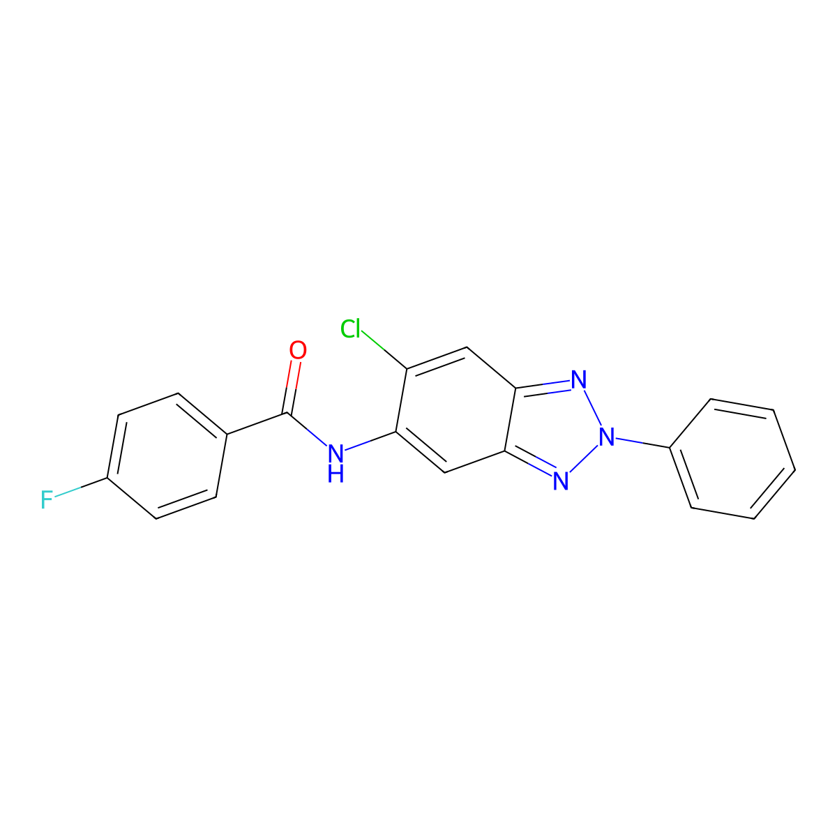 N-(6-chloro-2-phenylbenzotriazol-5-yl)-4-fluorobenzamide molecular structure, CAS 642430-80-6