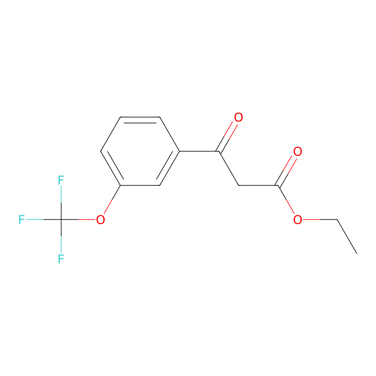 Ethyl 3-oxo-3-[3-(trifluoromethoxy)phenyl]propanoate molecular structure, CAS 642451-74-9