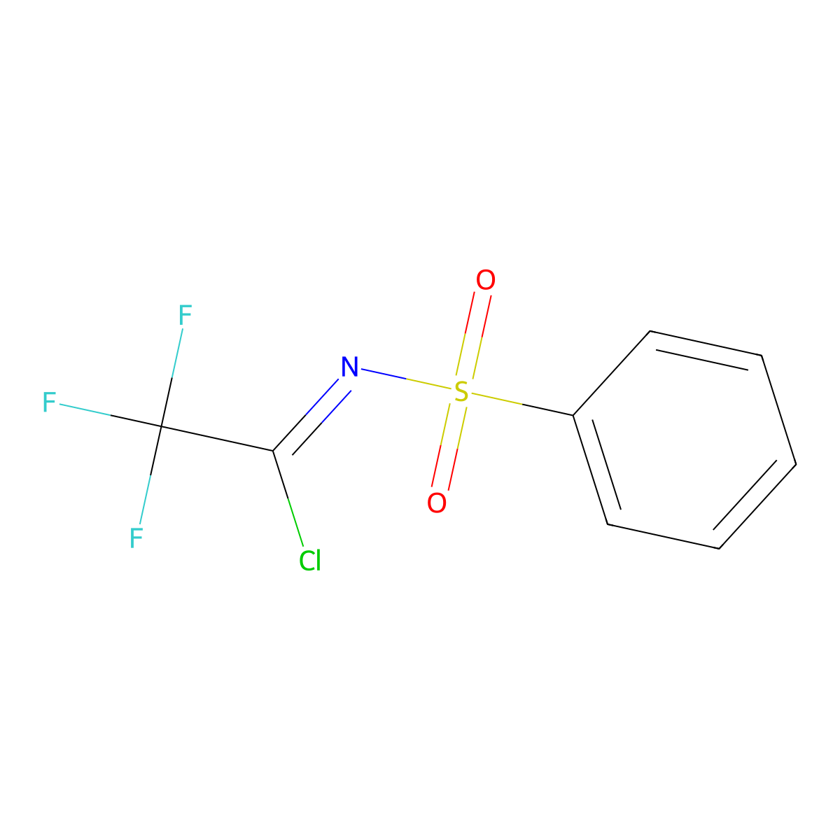 N-(Benzenesulfonyl)-2,2,2-trifluoroethanimidoyl chloride molecular structure, CAS 642461-04-9