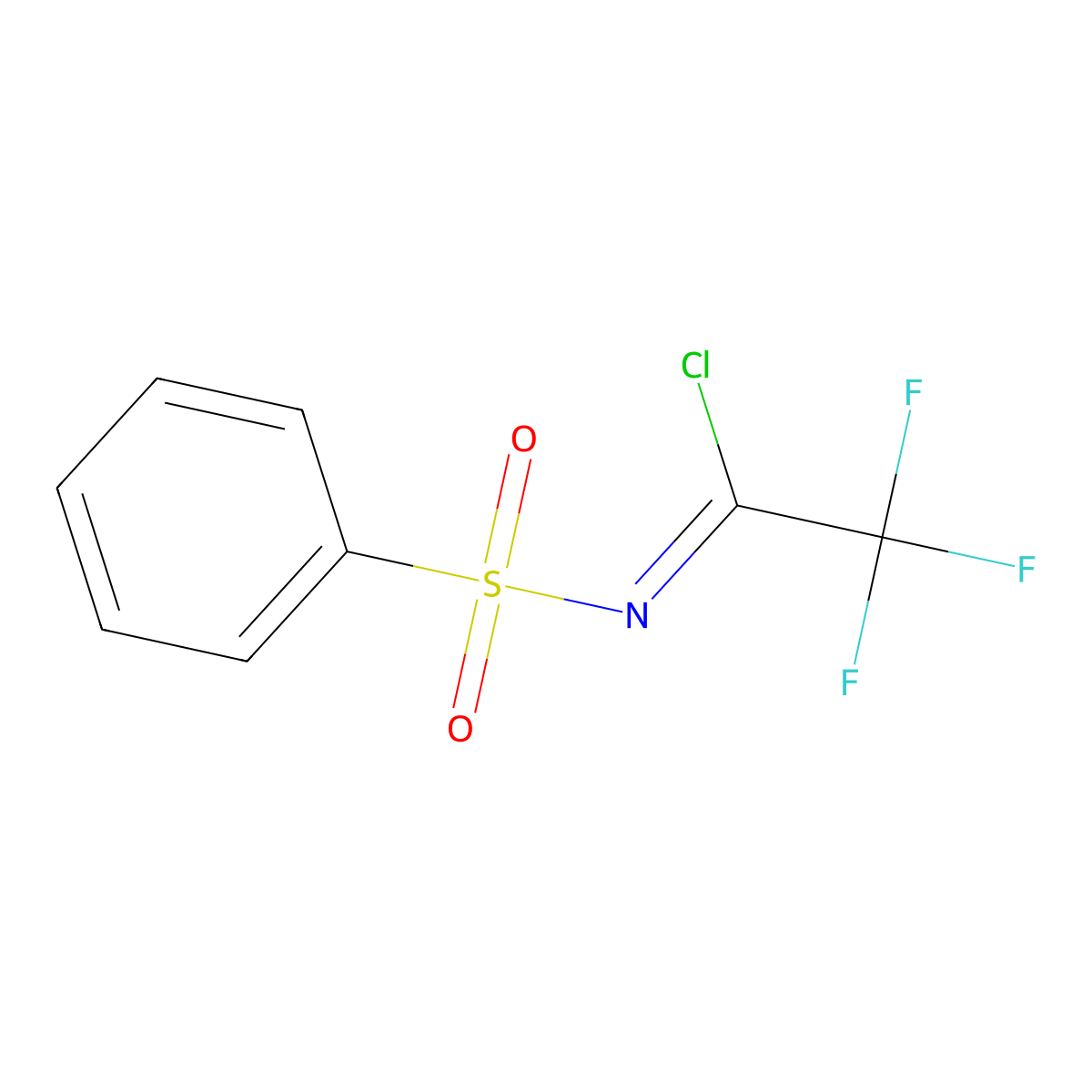 N-(Benzenesulfonyl)-2,2,2-trifluoroethanimidoyl chloride molecular structure, CAS 642461-04-9
