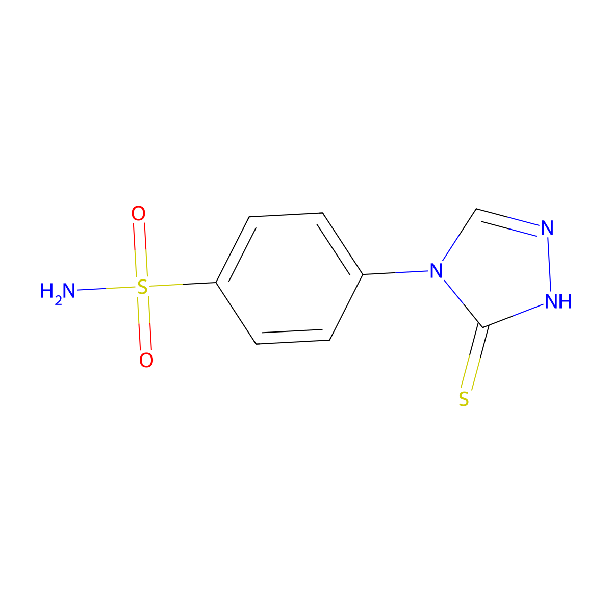 4-(5-Sulfanylidene-1,5-dihydro-4H-1,2,4-triazol-4-yl)benzene-1-sulfonamide molecular structure, CAS 642462-53-1