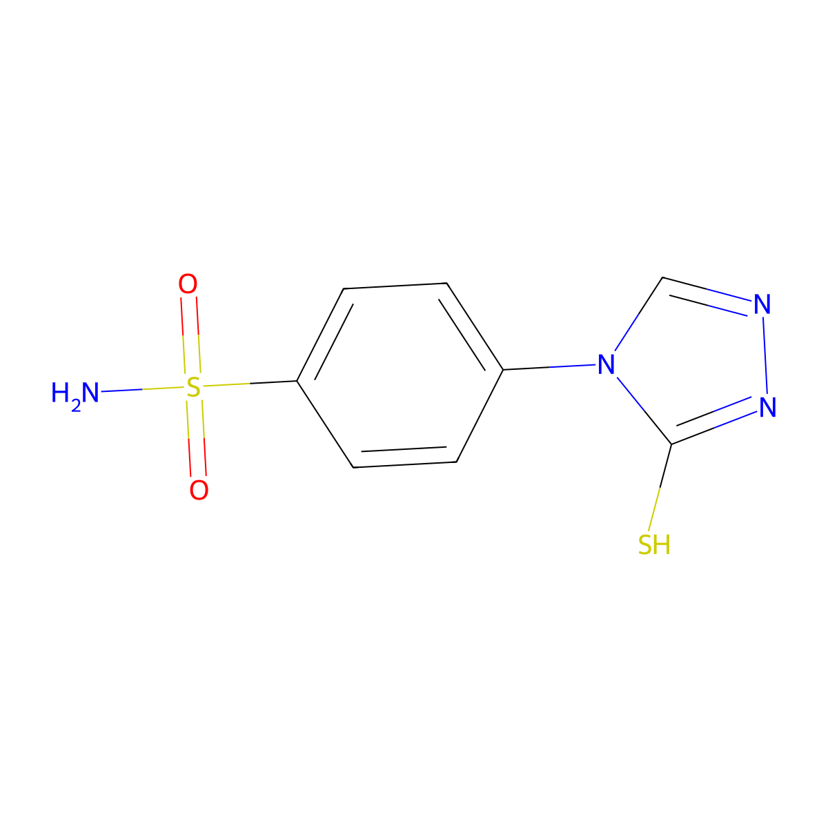 4-(5-Sulfanylidene-1,5-dihydro-4H-1,2,4-triazol-4-yl)benzene-1-sulfonamide molecular structure, CAS 642462-53-1