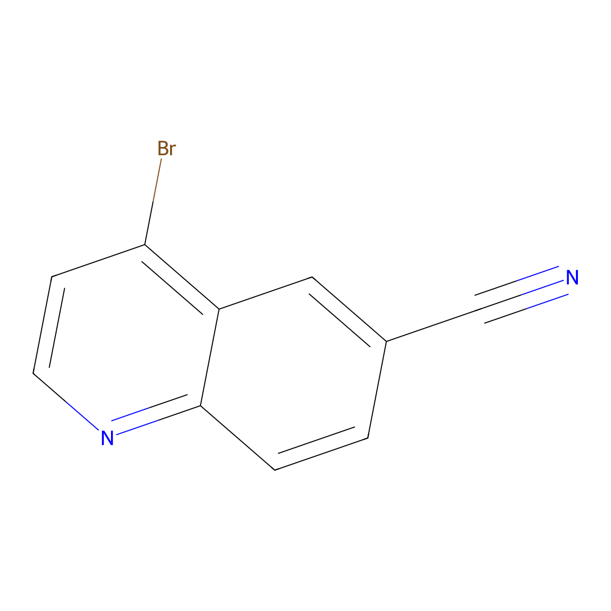 4-Bromoquinoline-6-carbonitrile molecular structure, CAS 642477-82-5