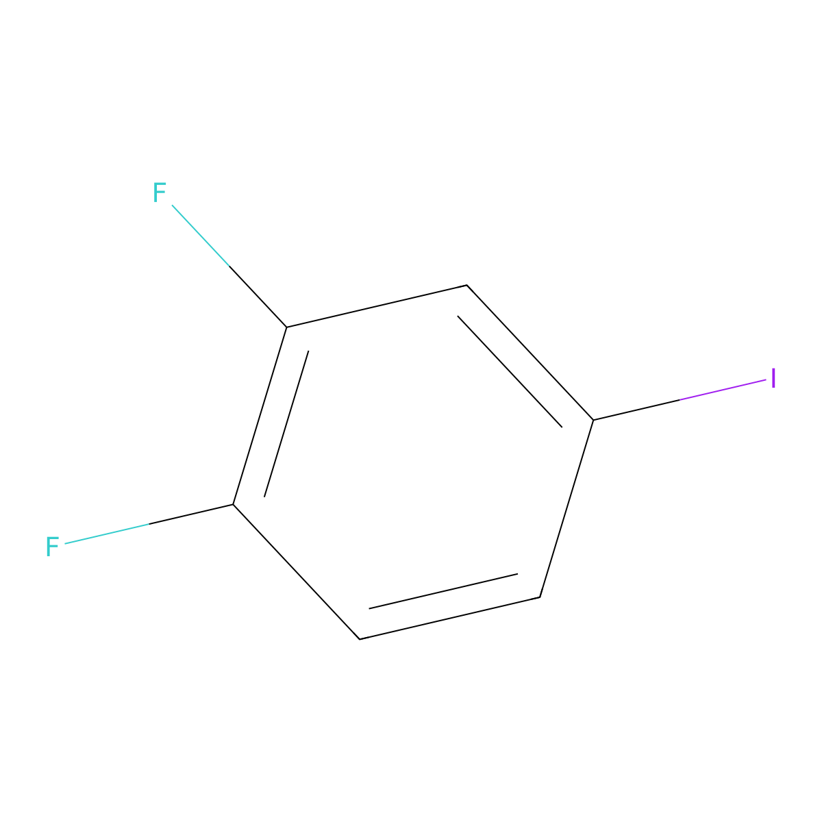 1,2-Difluoro-4-iodobenzene molecular structure, CAS 64248-58-4