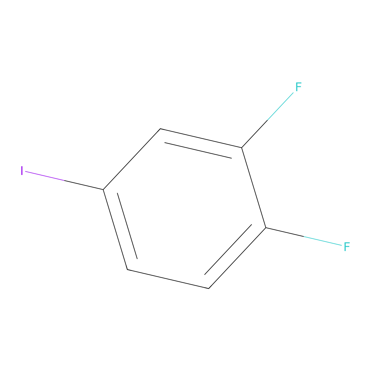 1,2-Difluoro-4-iodobenzene molecular structure, CAS 64248-58-4