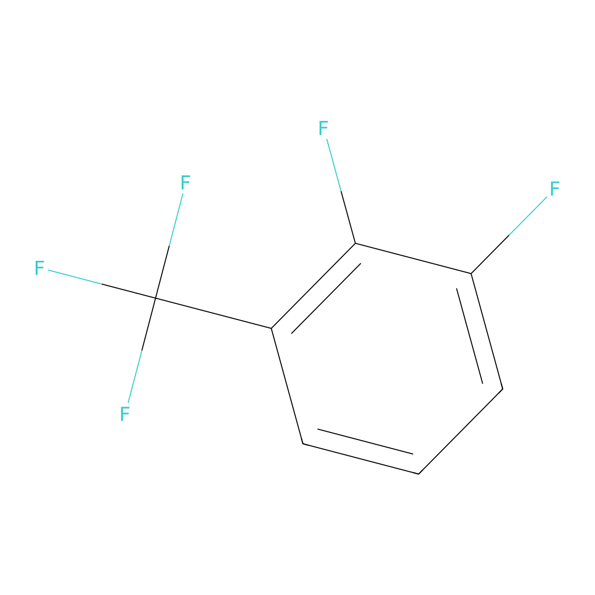 1,2-Difluoro-3-(trifluoromethyl)benzene molecular structure, CAS 64248-59-5