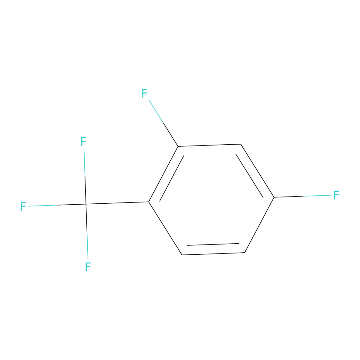 2,4-Difluorobenzotrifluoride molecular structure, CAS 64248-61-9