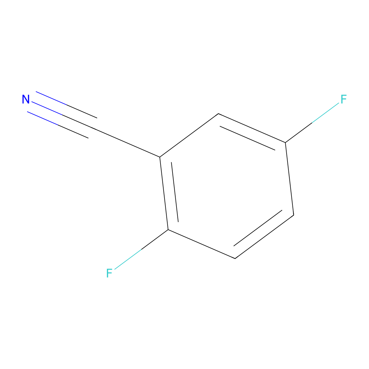2,5-Difluorobenzonitrile molecular structure, CAS 64248-64-2