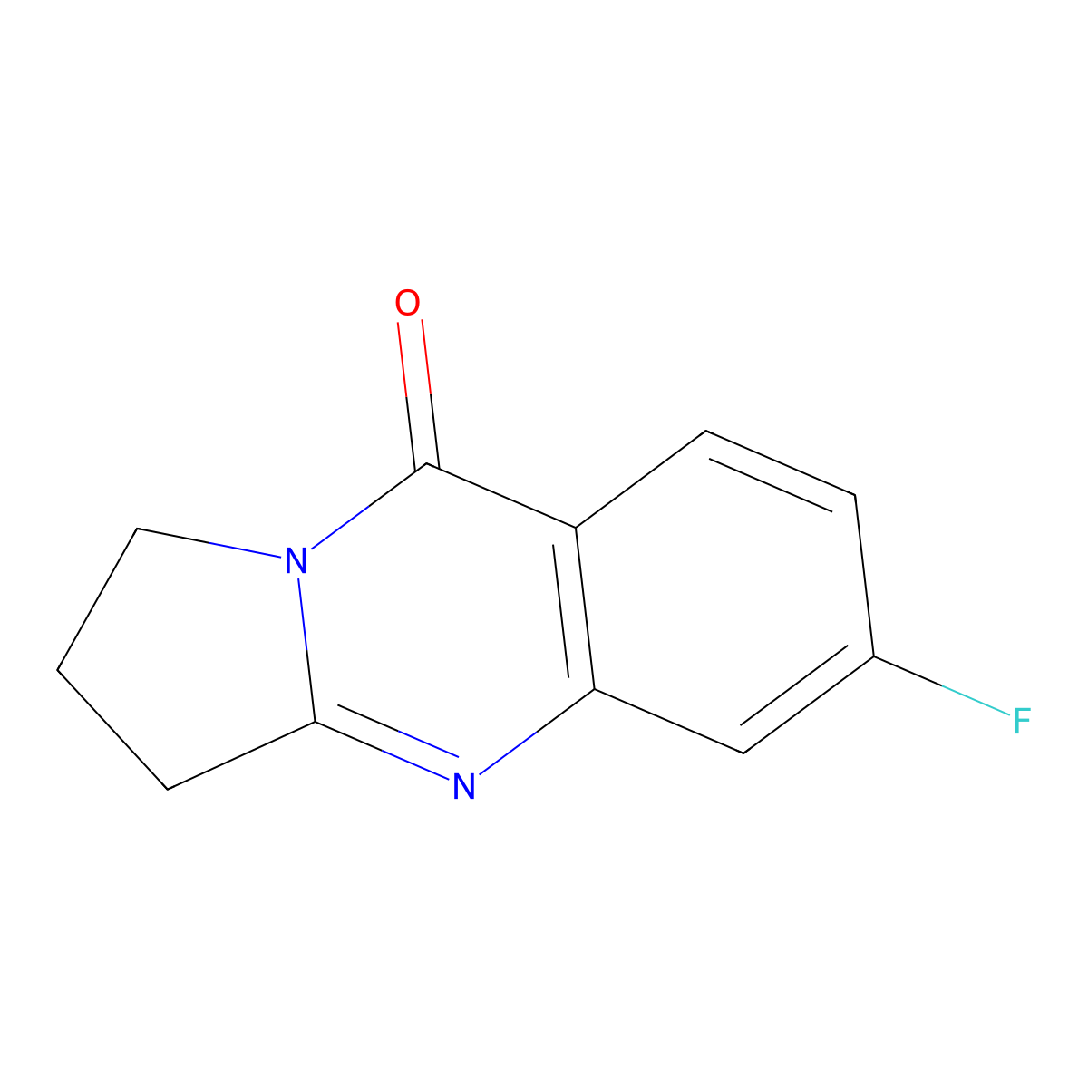 6-Fluoro-2,3-dihydro-1h-pyrrolo[2,1-b]quinazolin-9-one molecular structure, CAS 642491-84-7