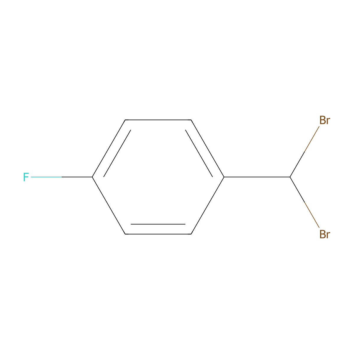 1-(Dibromomethyl)-4-fluorobenzene molecular structure, CAS 6425-24-7