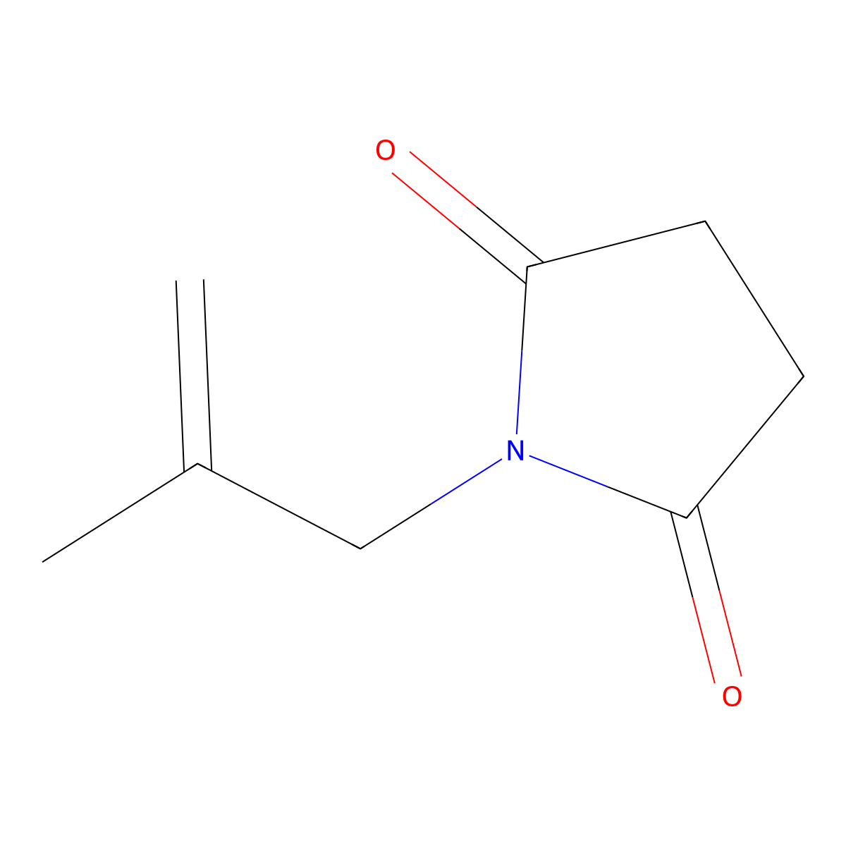 2,5-Pyrrolidinedione, 1-(2-methyl-2-propenyl)- molecular structure, CAS 64251-02-1