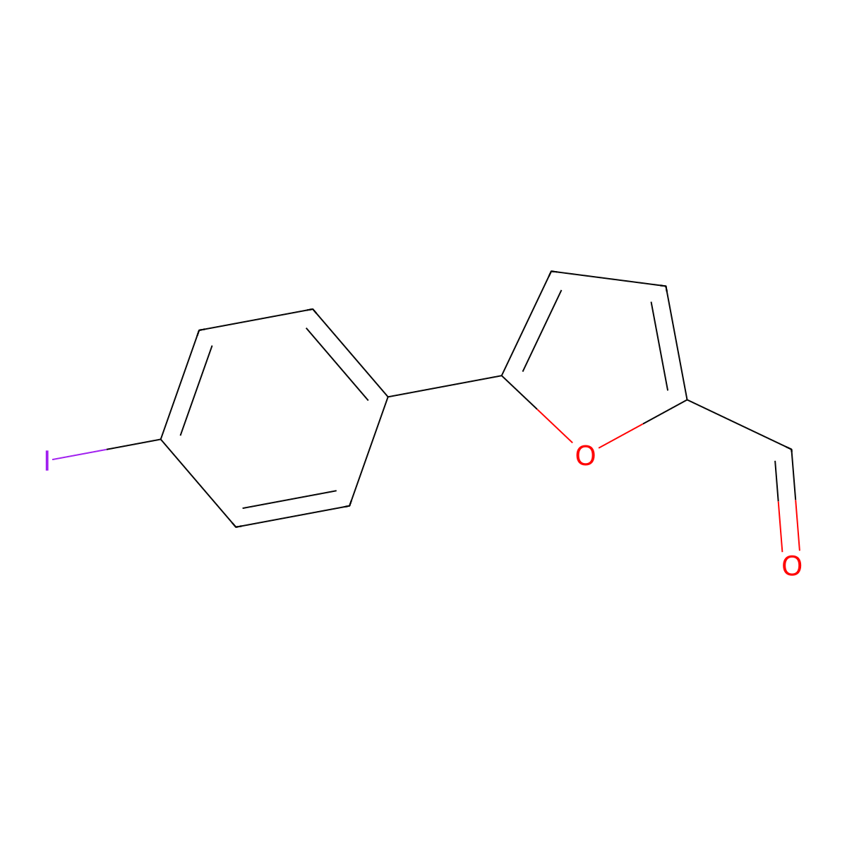 5-(4-Iodophenyl)furan-2-carbaldehyde molecular structure, CAS 64251-78-1