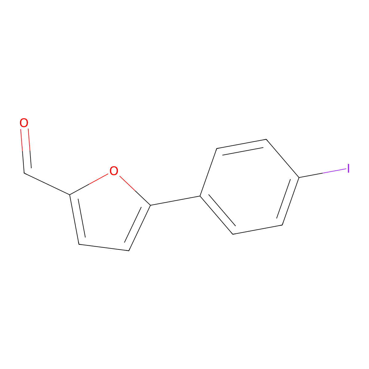 5-(4-Iodophenyl)furan-2-carbaldehyde molecular structure, CAS 64251-78-1