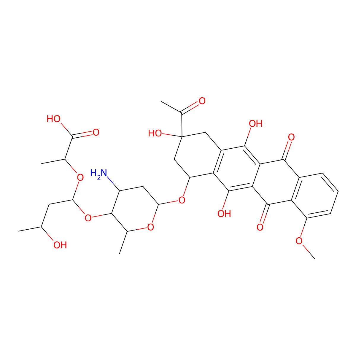 Baumycin B1 molecular structure, CAS 64253-72-1