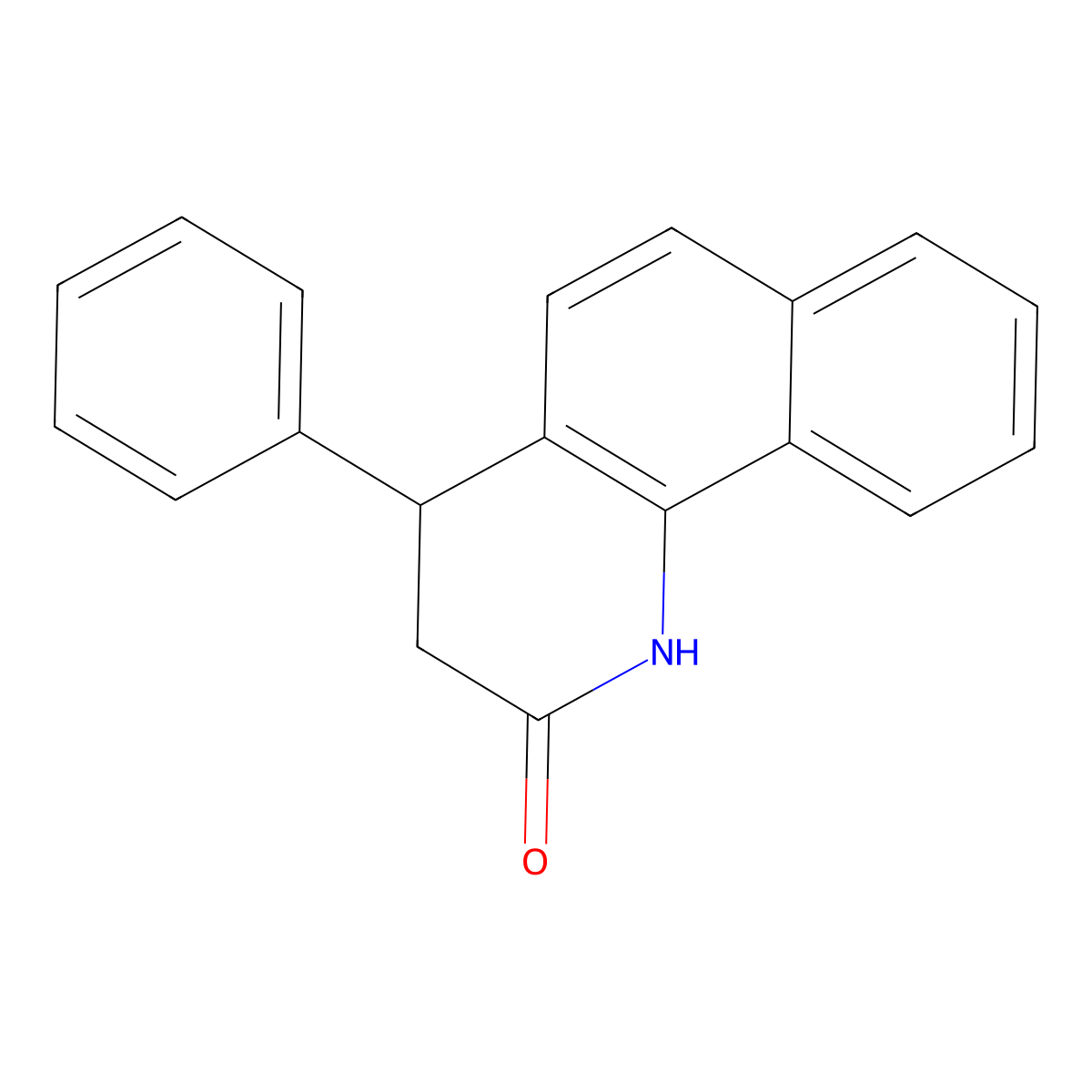 4-Phenyl-3,4-dihydro-1H-benzo[h]quinolin-2-one molecular structure, CAS 64257-24-5