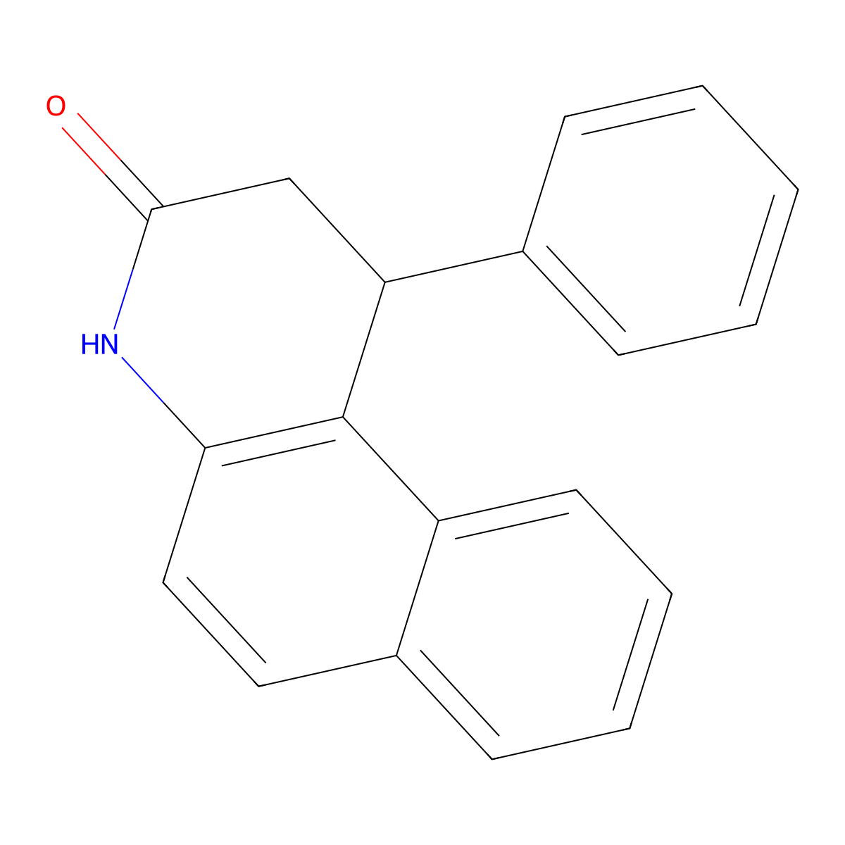 1-phenyl-1,4-dihydrobenzo[f]quinolin-3(2H)-one molecular structure, CAS 64257-37-0