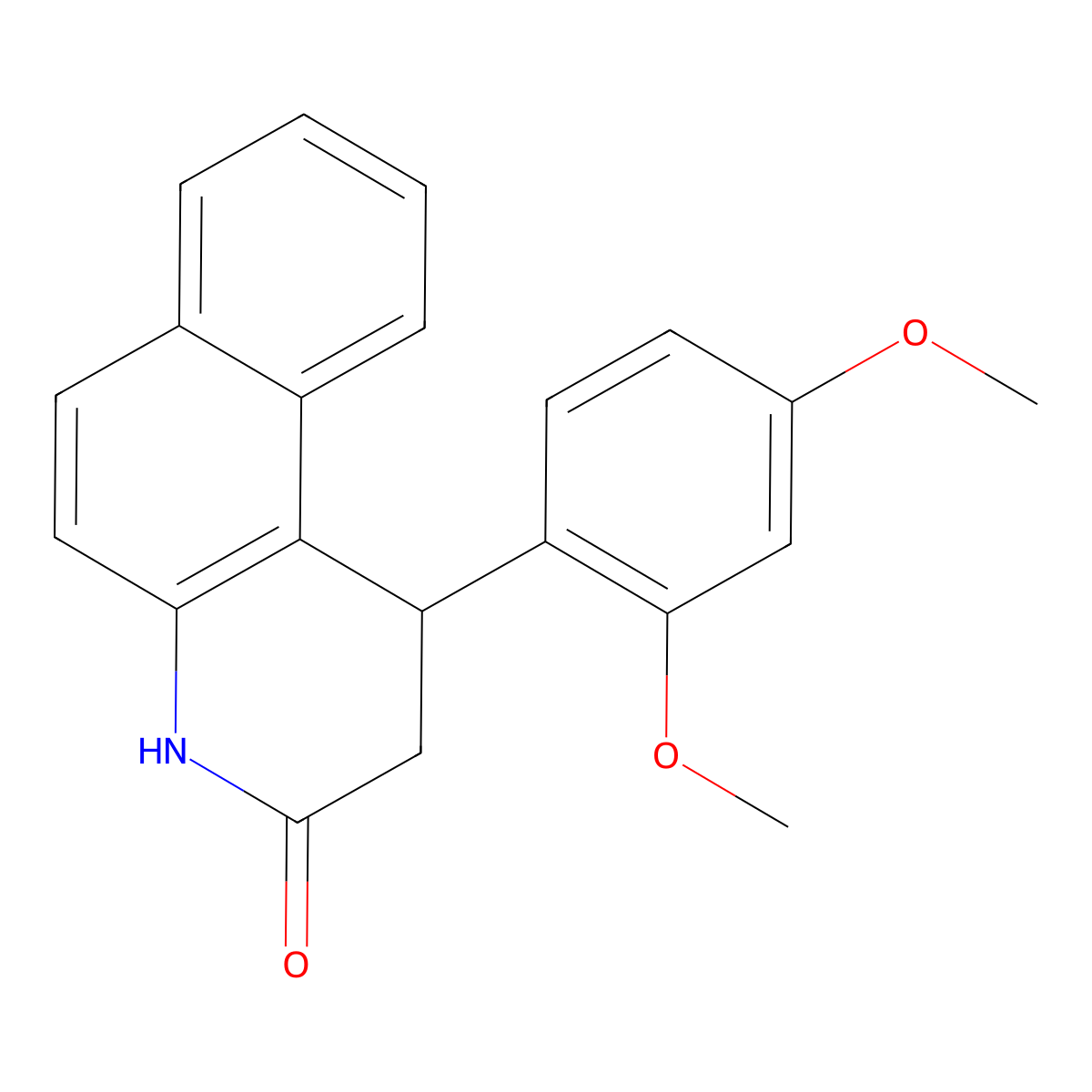 1-(2,4-dimethoxyphenyl)-1,4-dihydrobenzo[f]quinolin-3(2H)-one molecular structure, CAS 64257-39-2