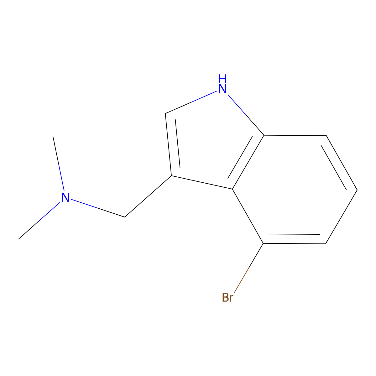 4-Bromogramine molecular structure, CAS 64258-88-4