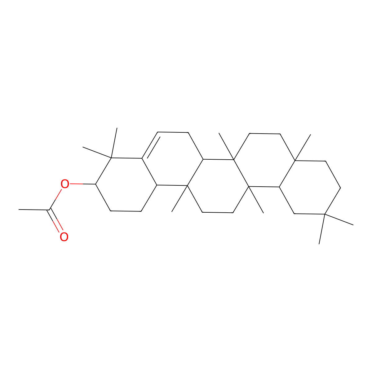 Glutinol Acetate molecular structure, CAS 6426-44-4